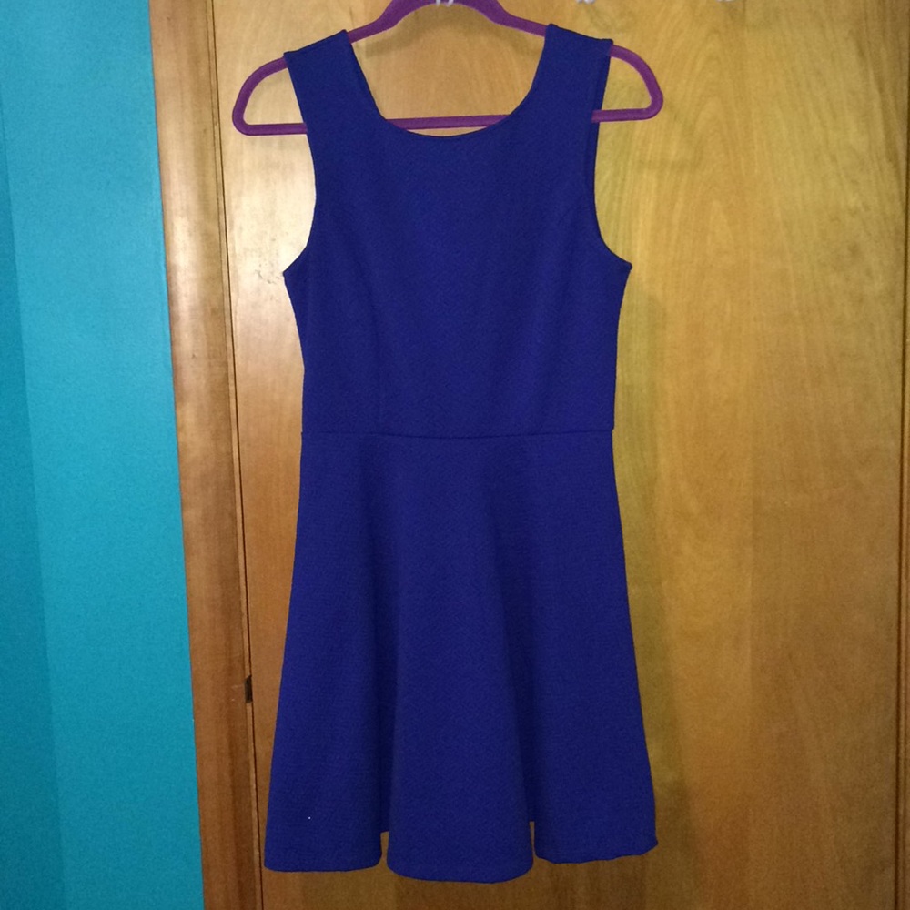 Royal blue A line dress